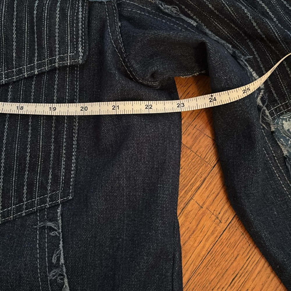 LOVE + HARMONY Novelty Patchwork Denim Chore Coat, Barn Jacket - M - Picture 11 of 12